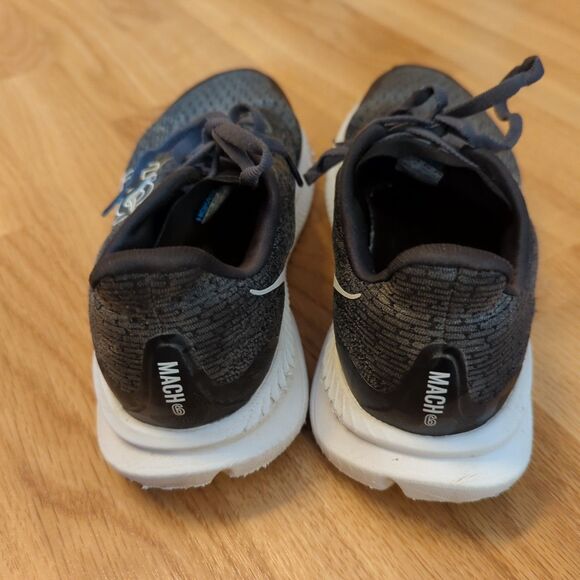 Hoka One One Mach 6 Running Shoes Sneakers Mens 6MD Black White 1147553 - Picture 3 of 7